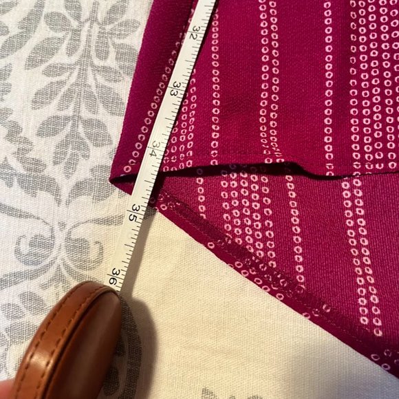 Maurices Pink and White Wrap Skirt with Faux Tie - Picture 8 of 9